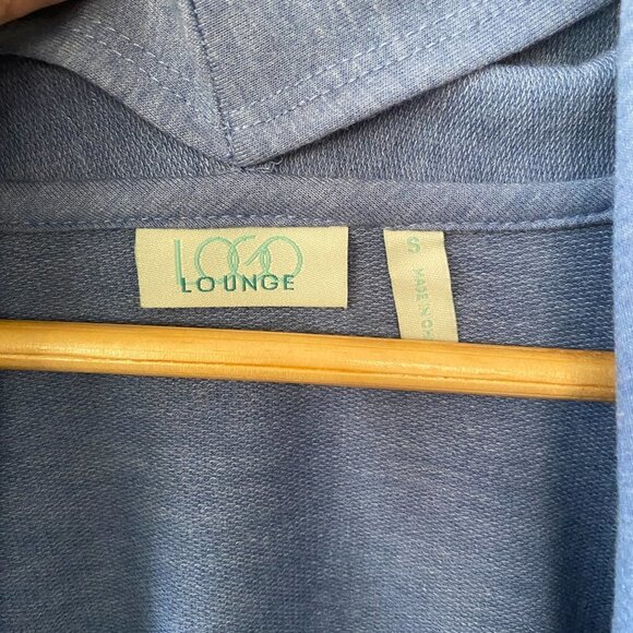Logo Lounge Lori Goldstein Cardigan Womens Small Blue Open Front Mixed Material - Picture 5 of 9